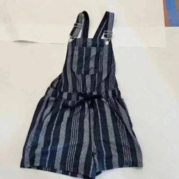 No Boundries Blue Striped Knit Shortalls Overalls Girls Size XS (1) - Picture 10 of 10